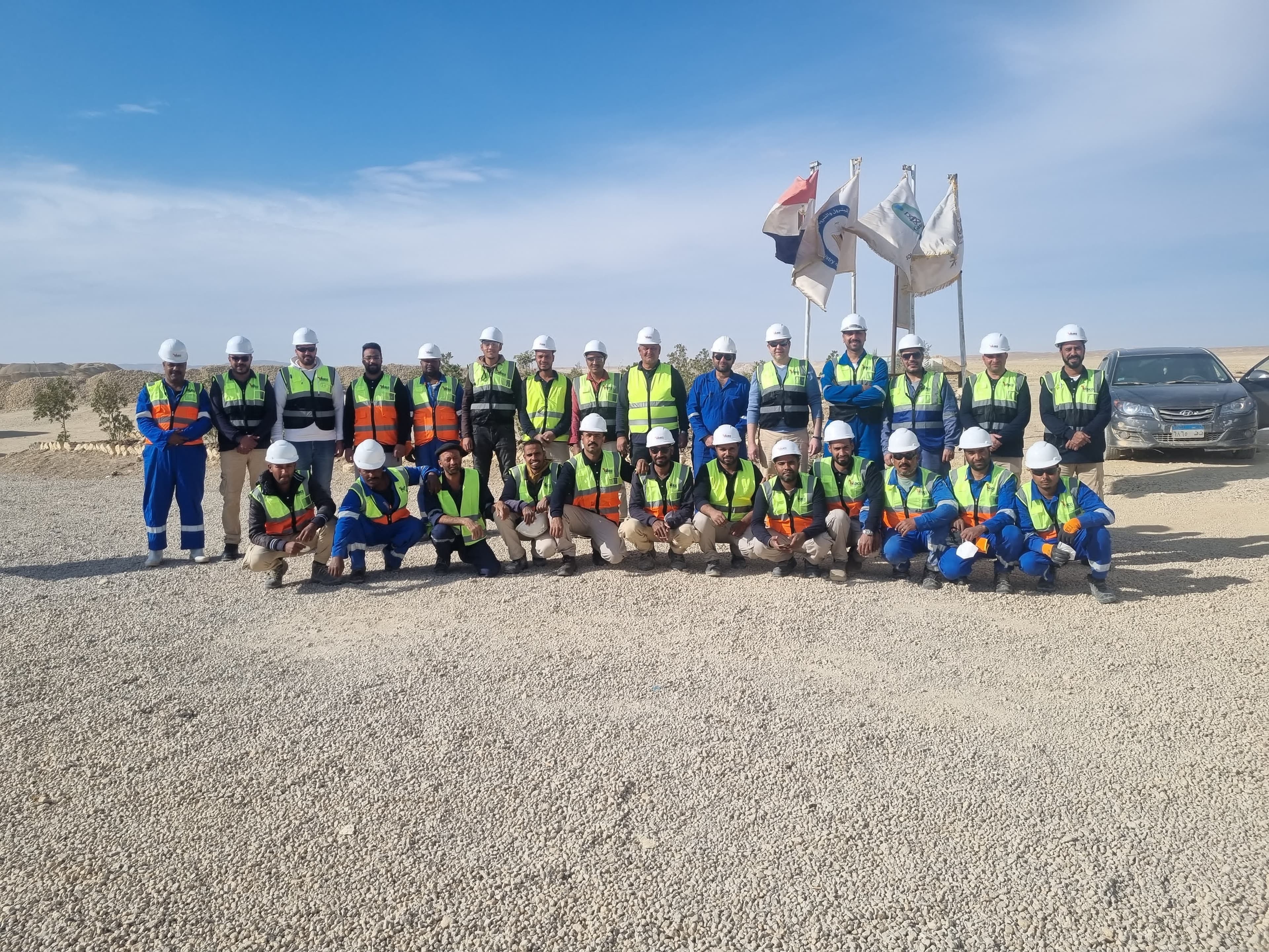 WADICO project team at Al-Shaghab mining site